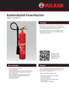 Produktdatenblatt Kohlendioxid-Feuerlöscher C 2 und C 5