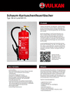 Produktdatenblatt Schaum-Kartuschenfeuerlöscher SK 6 S und SK 9 S