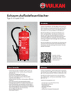 Produktdatenblatt Schaum-Aufladefeuerlöscher S 6 S und S 9 S